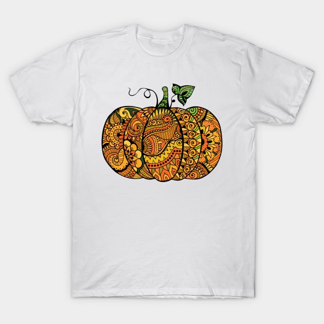 Zentangle pumpkin T-Shirt by ComPix